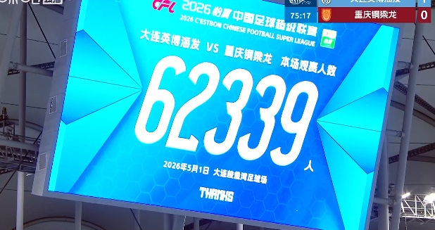 62339人！英博主場創(chuàng)梭魚灣上座紀錄，中超歷史第三